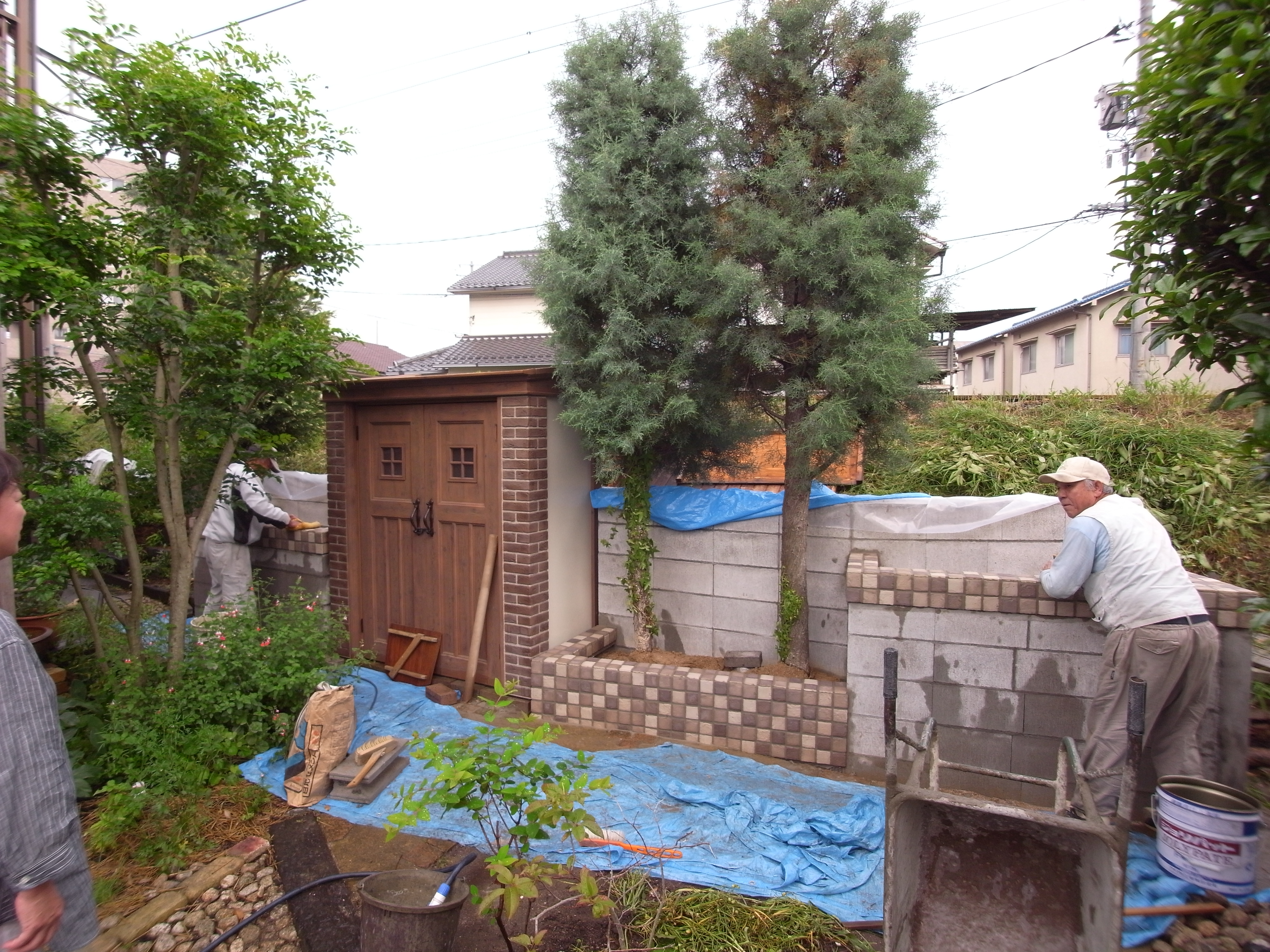 おしゃれな物置があるポタジェ 家庭菜園 広島市安佐南区t様邸 ガーデンリフォーム工事 広島 エクステリア 外構 モダンハウジング