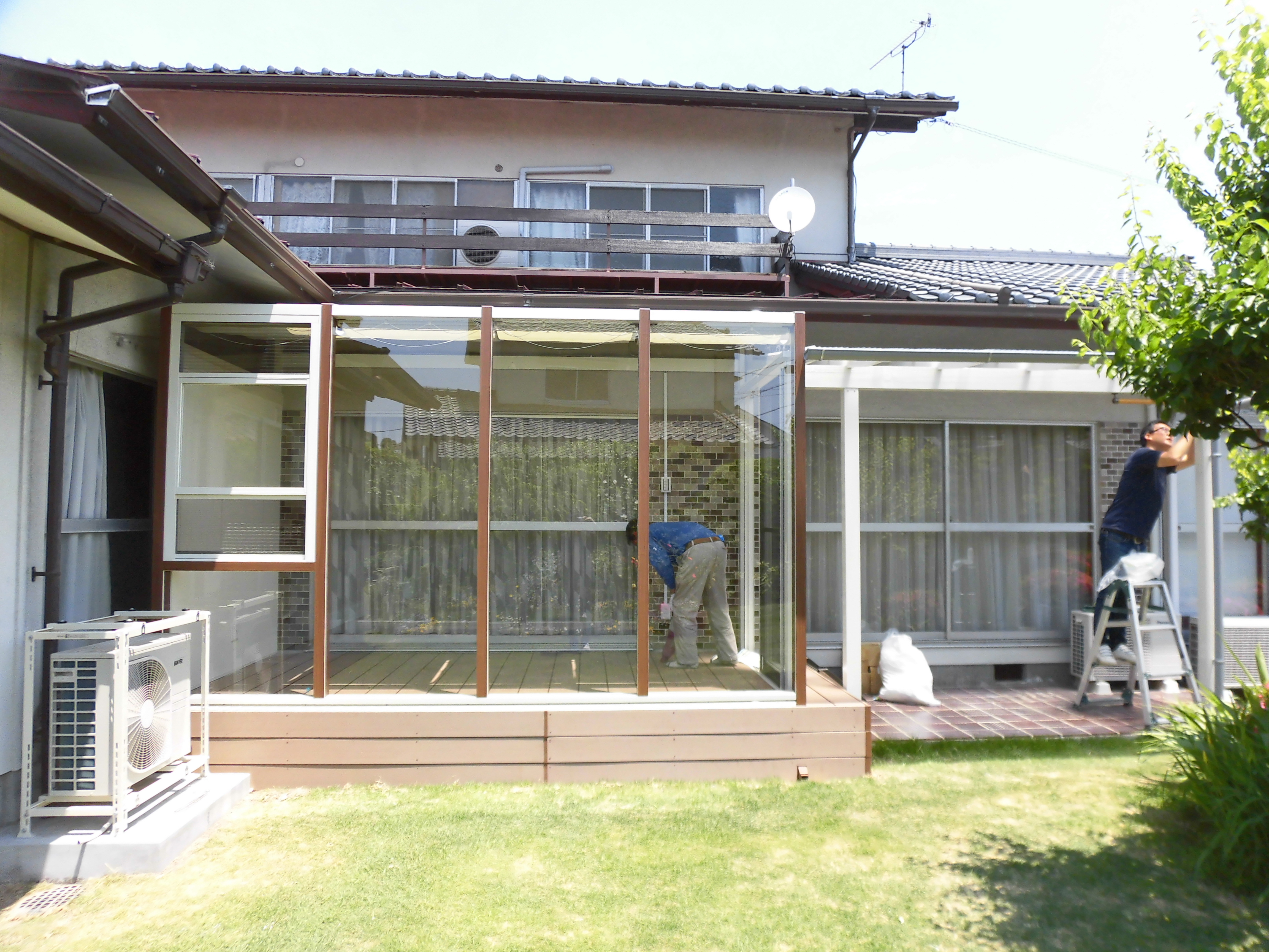 ガーデンルームがつきました。　広島市安佐南区　Ｋ様邸　リフォーム工事