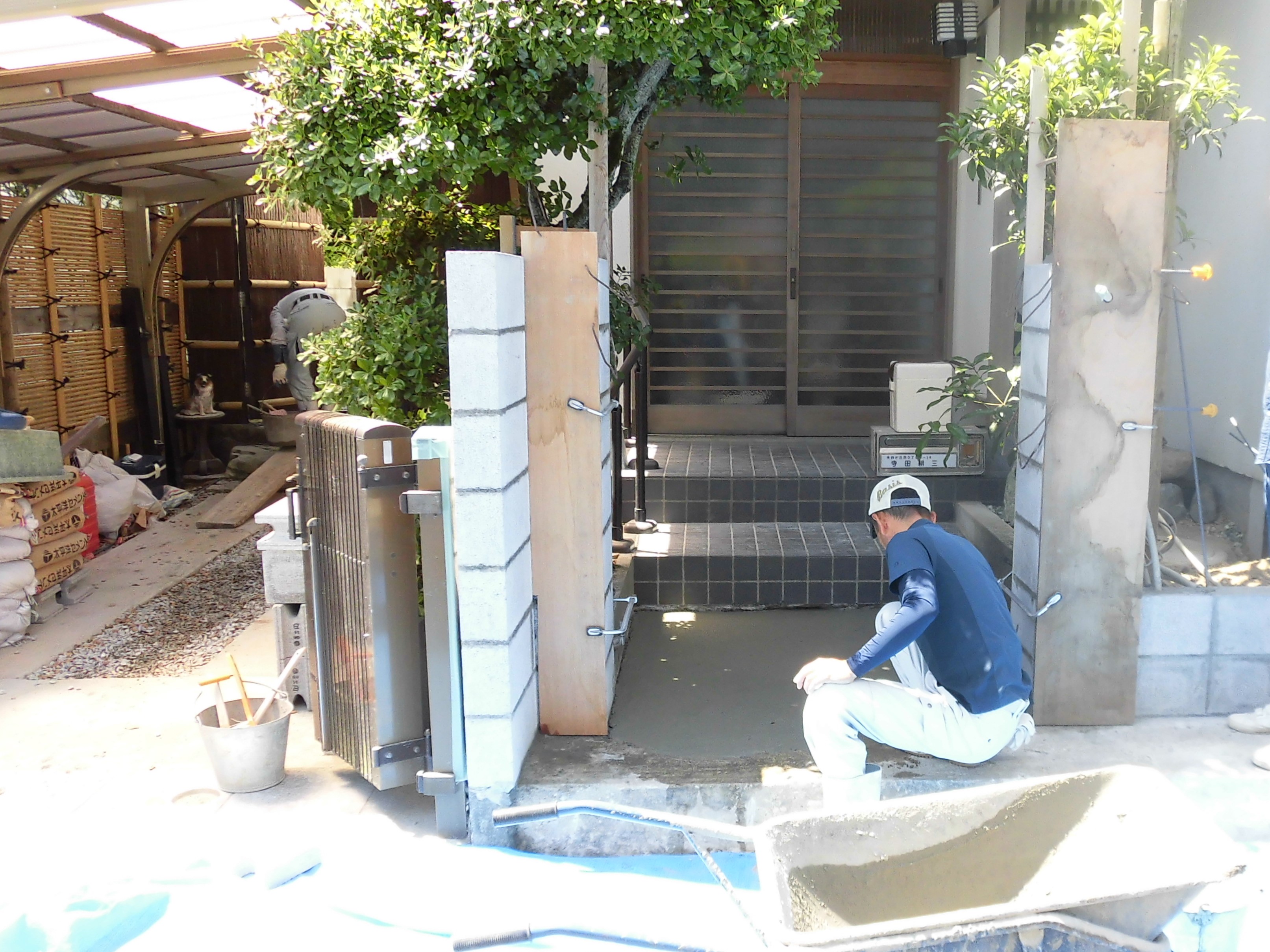 土間打ち中です。　広島市佐伯区　Ｔ様邸　リフォーム工事