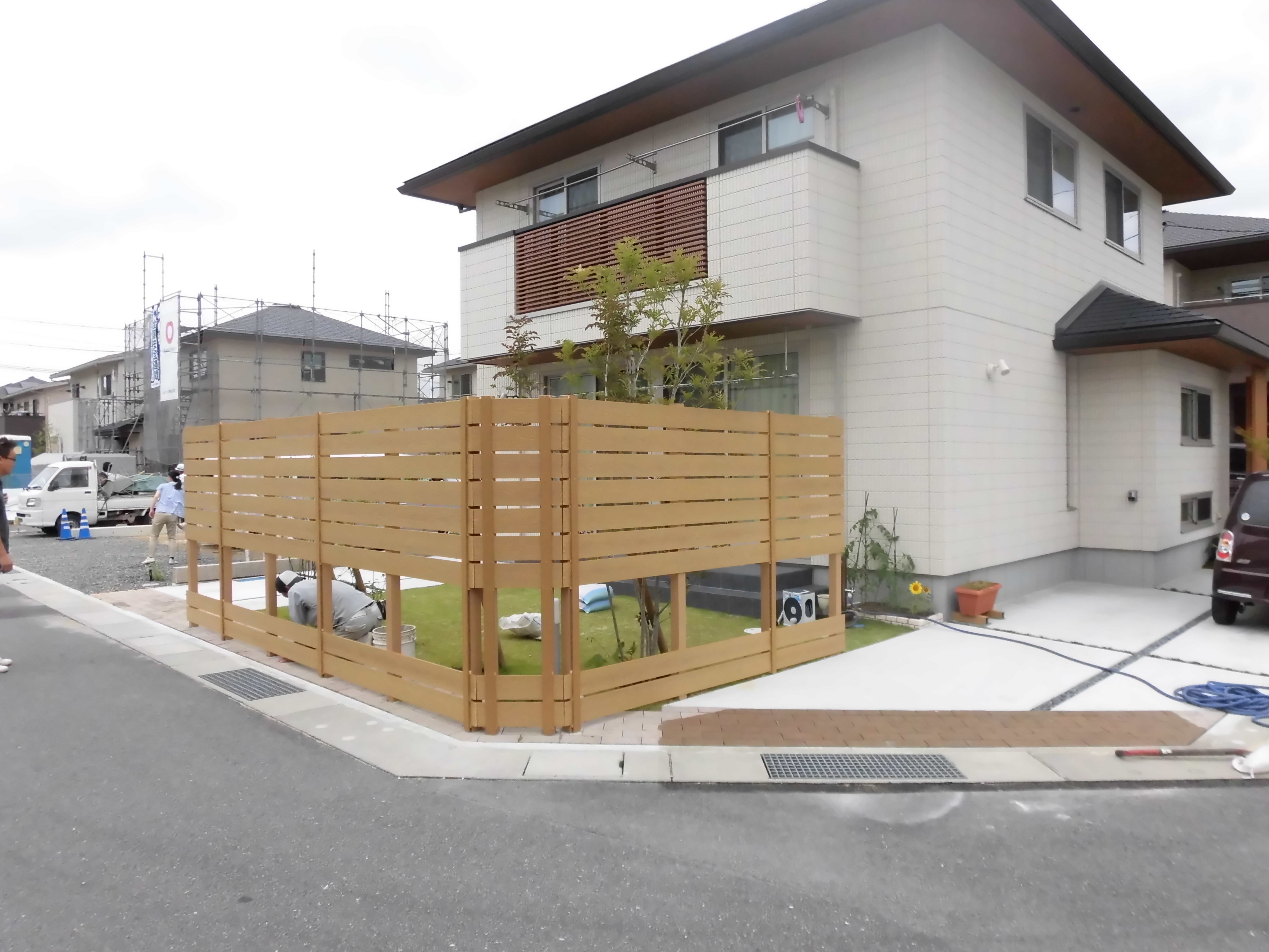 目隠しがつきました。　東広島市　Ｋ様邸　リフォーム工事