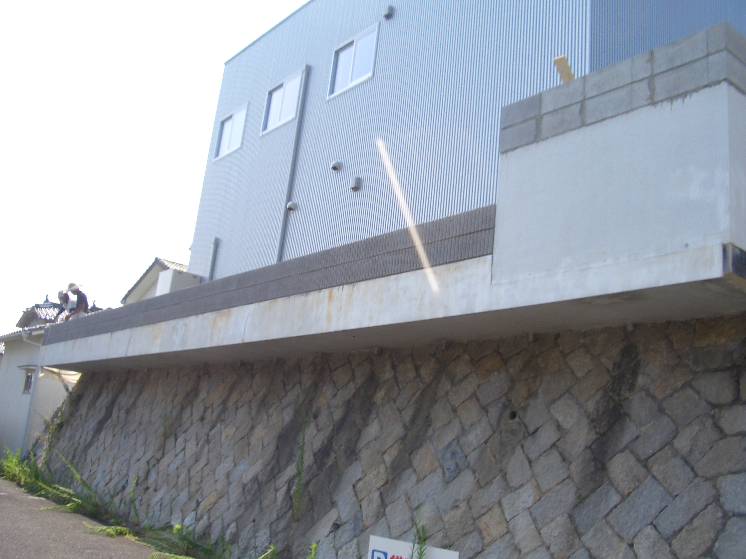 ブロック積み進行中です！　広島市安佐南区　H様邸　新規外構工事