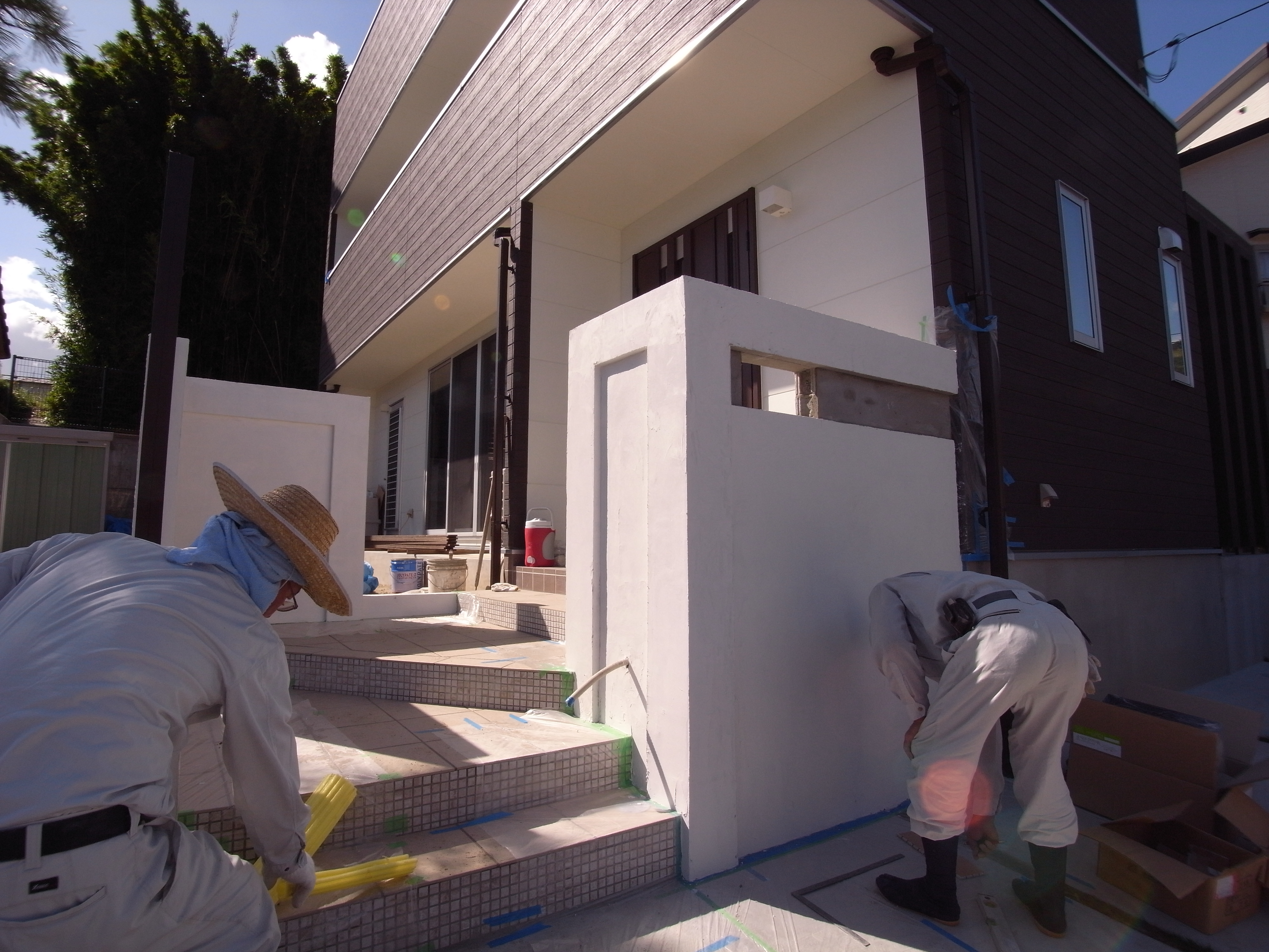 モダンでシックなエクステリア　広島市安佐南区上安　N様邸新築エクステリア工事