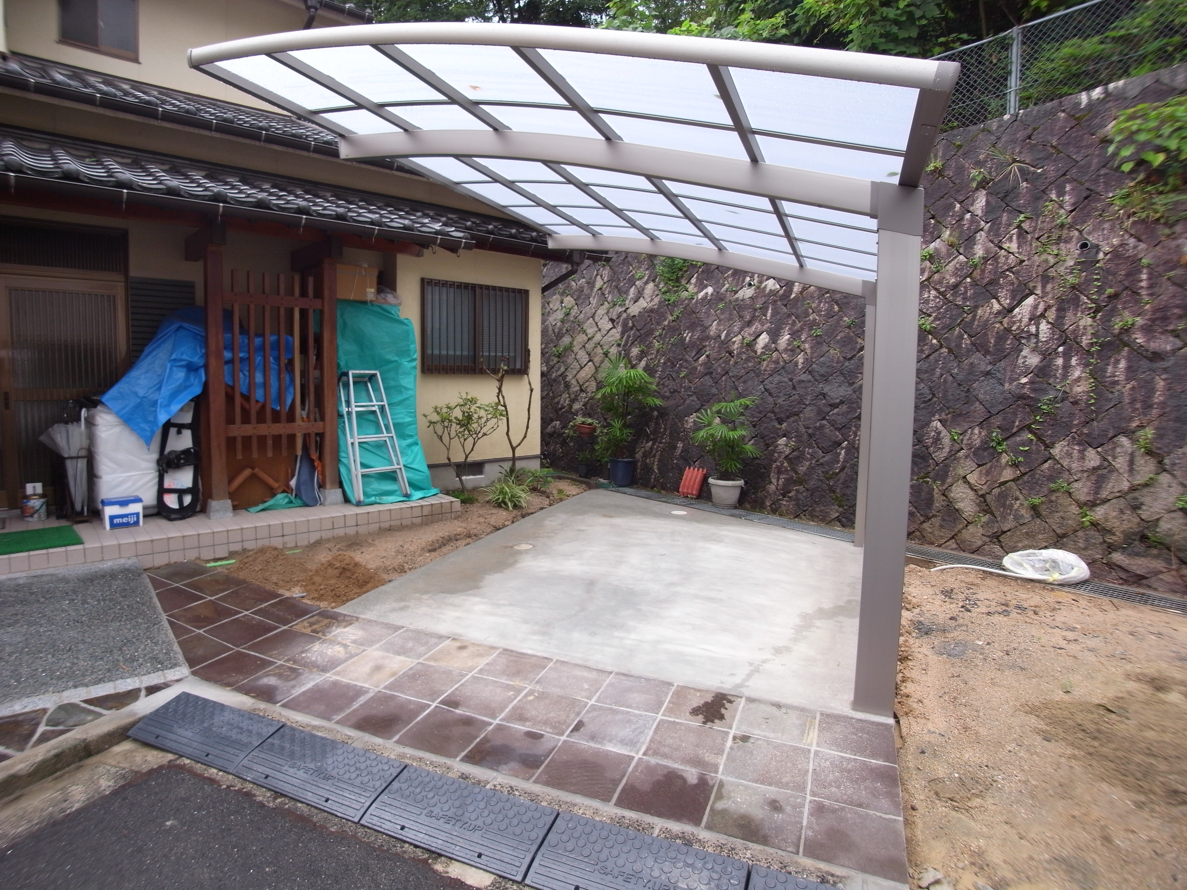 土間コンクリート打ち完了です。　広島市　K様邸　リフォーム工事