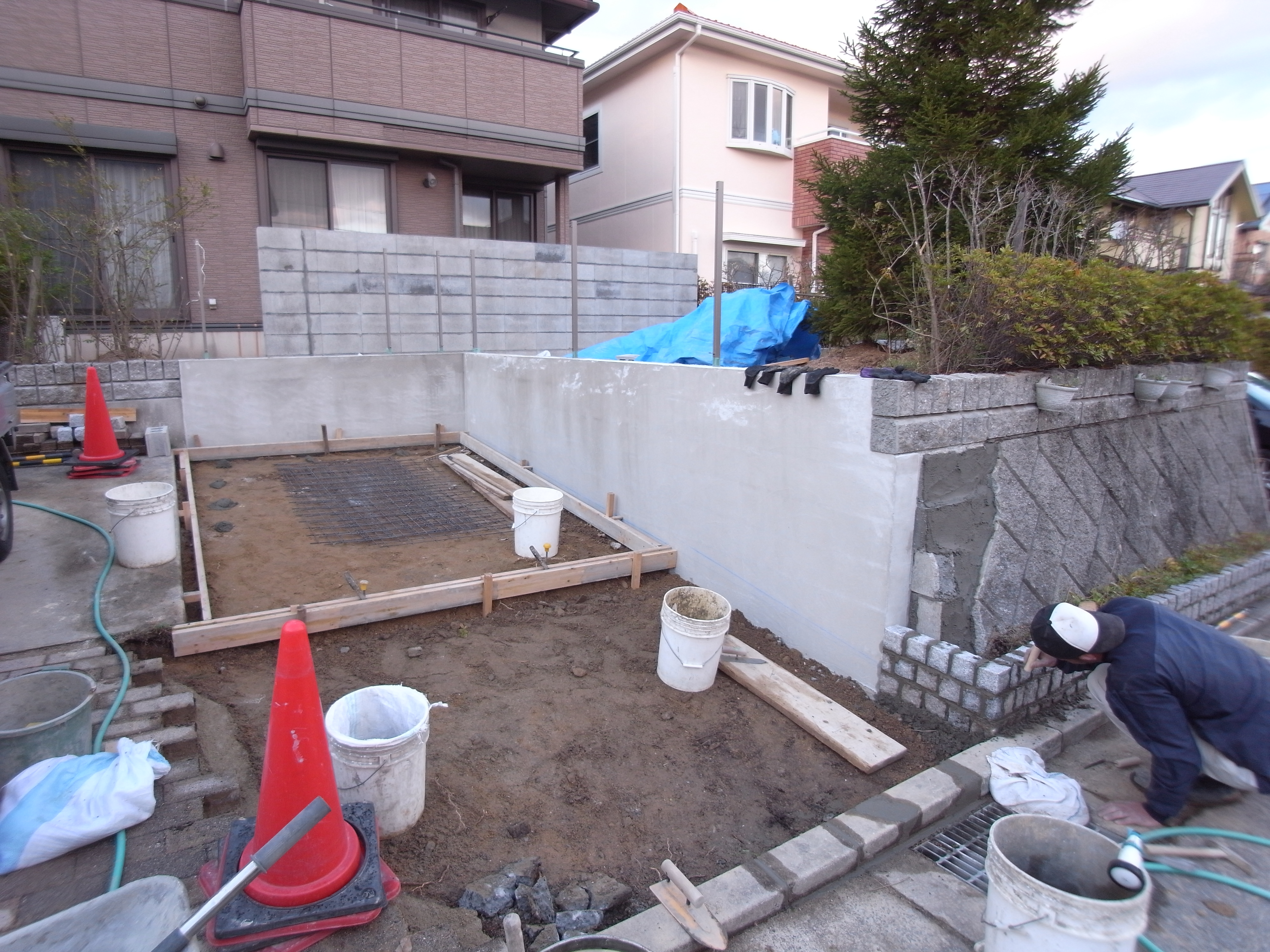 ピンコロ施工中です♪　広島市安佐南区　Y様邸　リフォーム工事