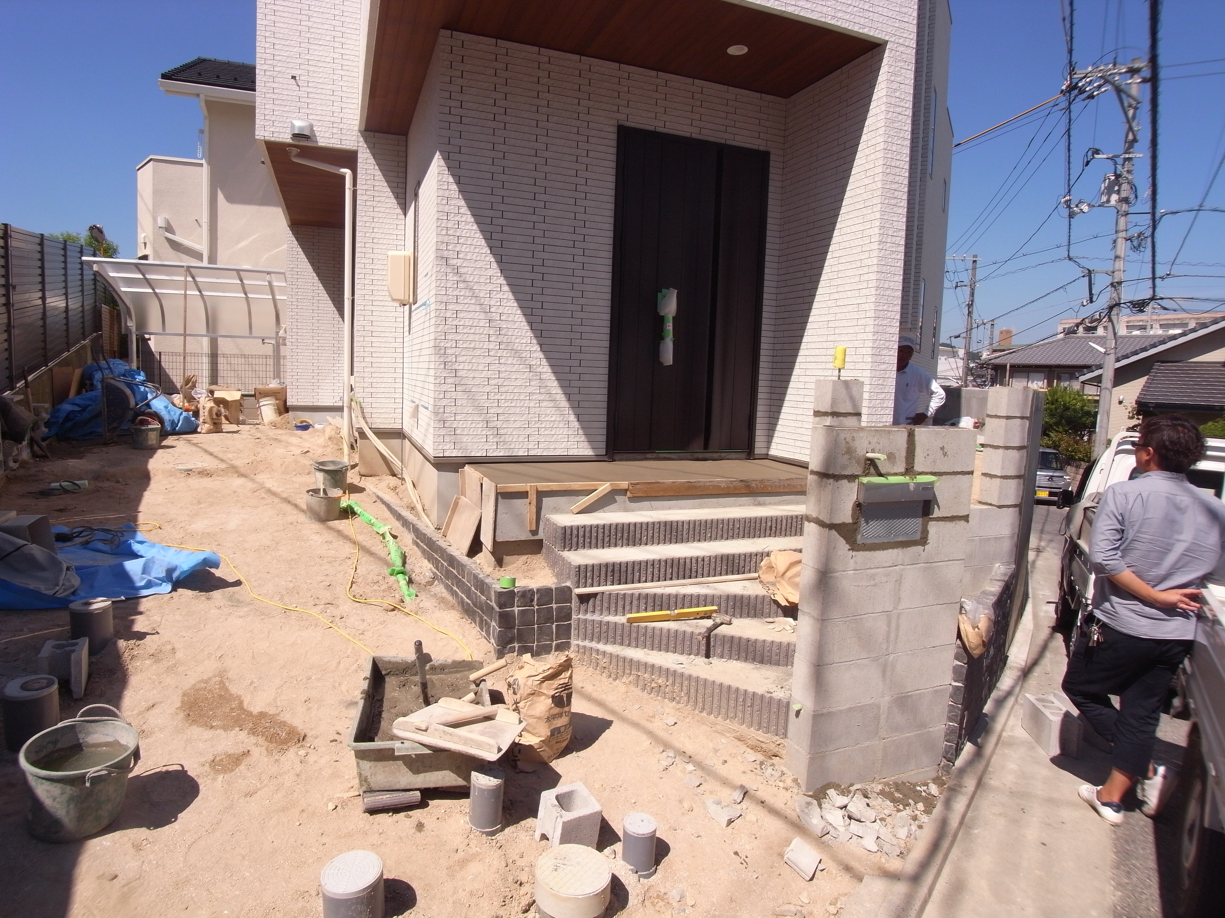 作業が着々と進んでいます！ 広島市 Ｋ様邸 新規外構工事