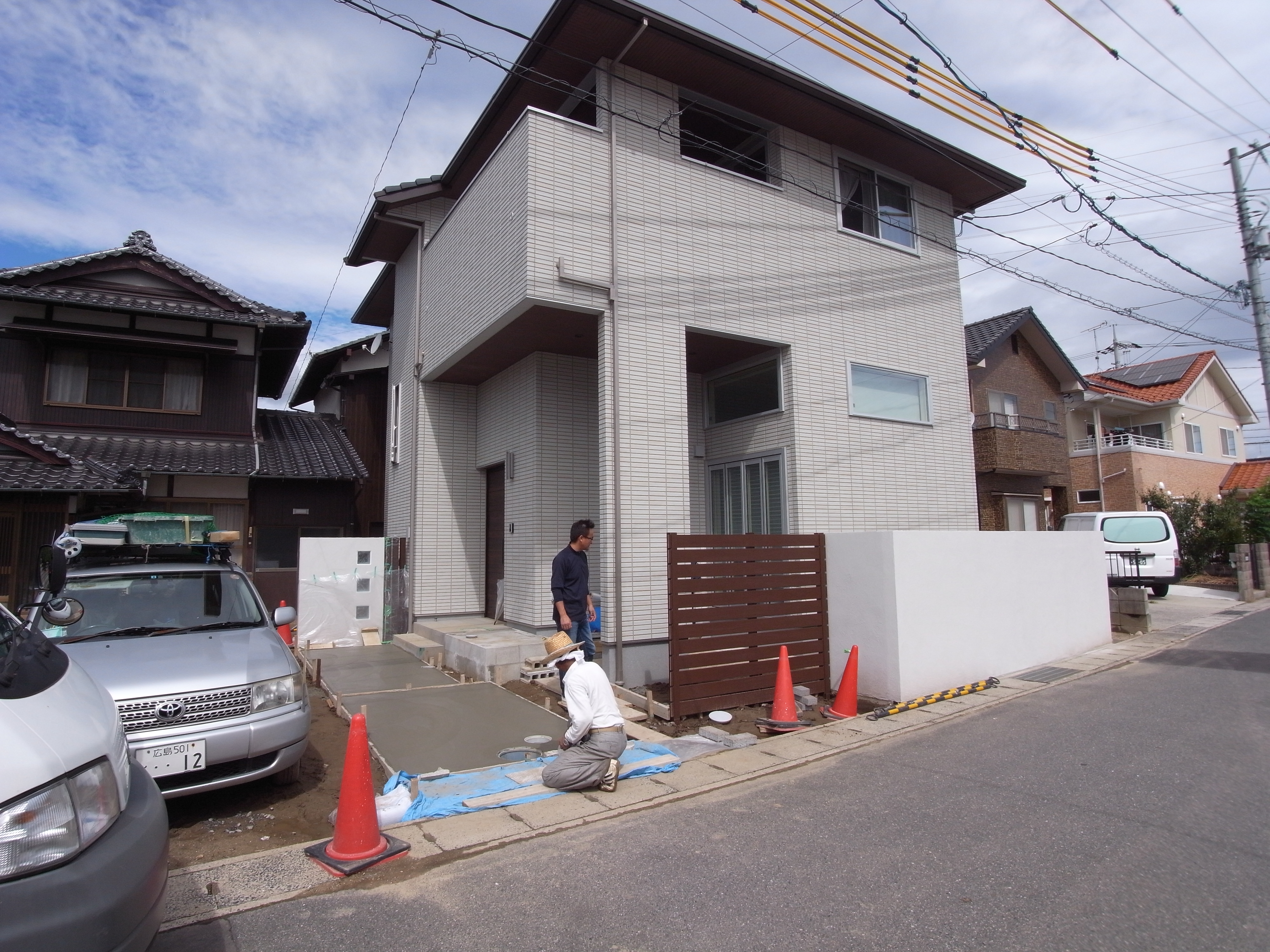 目隠しフェンスを設置しました！　広島市安佐南区　T様邸　新築外構工事