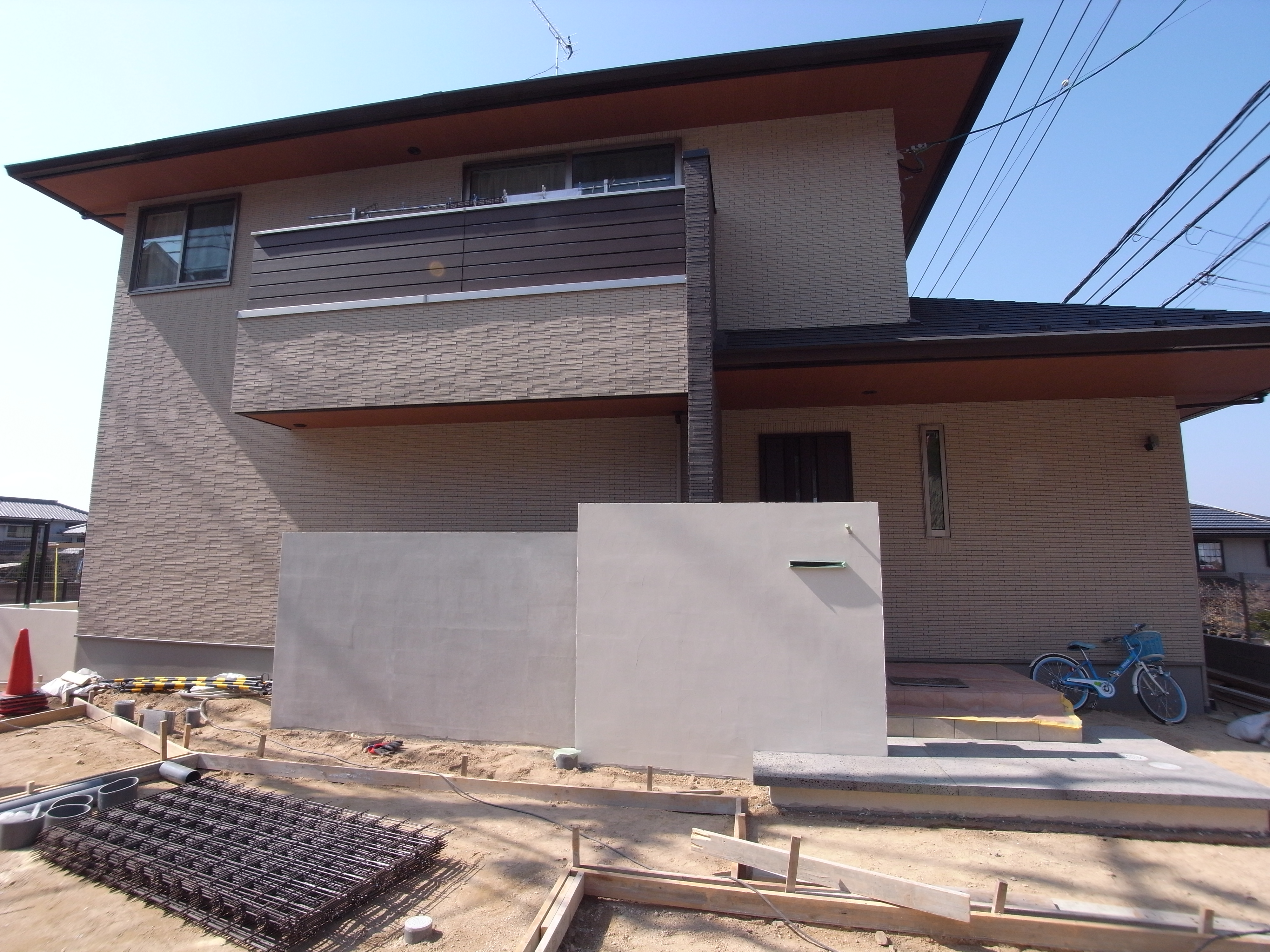 新築外構工事開始しました！　広島市南区　O様邸　新築外構工事