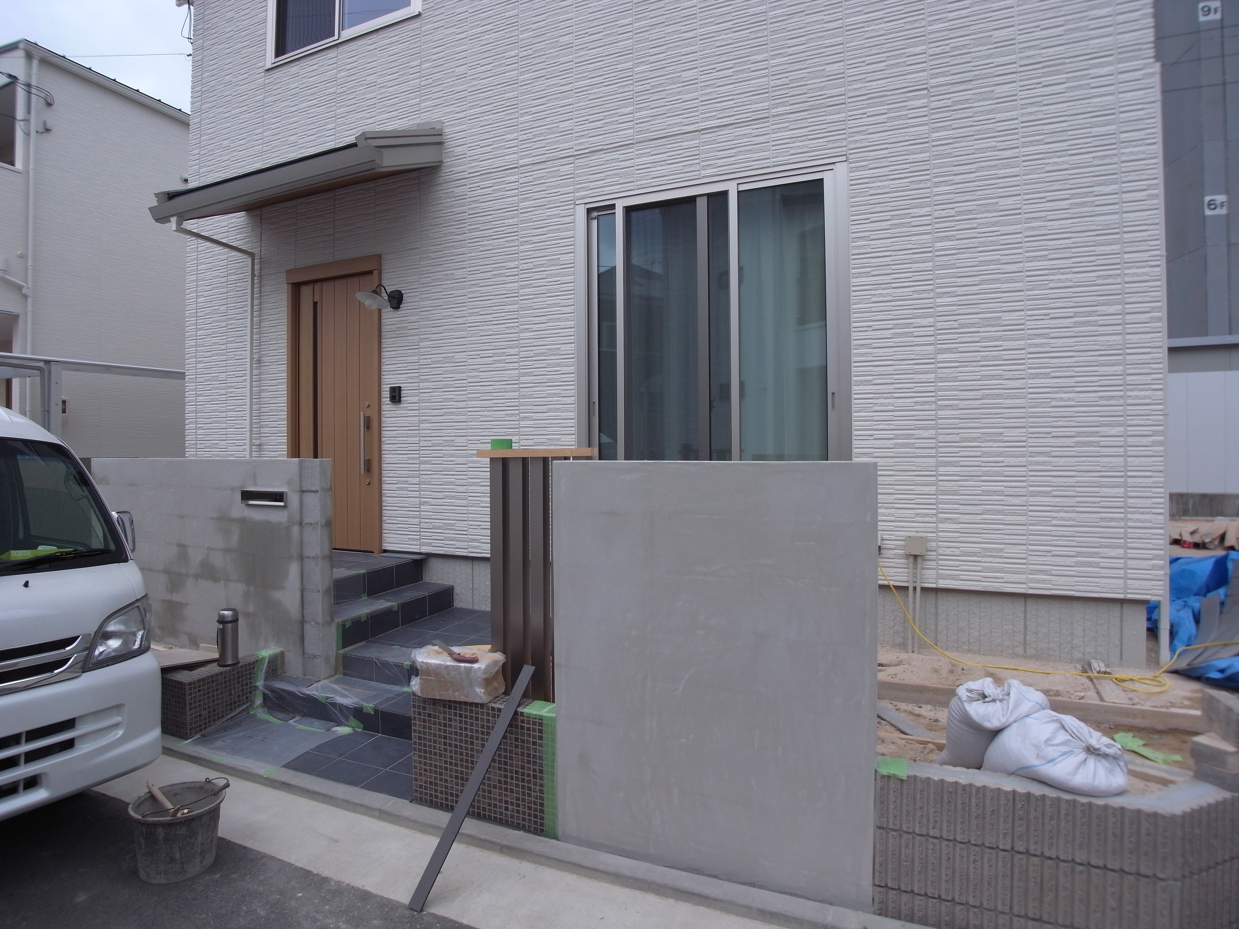 新築外構工事スタートしました。　広島市佐伯区　Ｈ様邸　新築外構工事