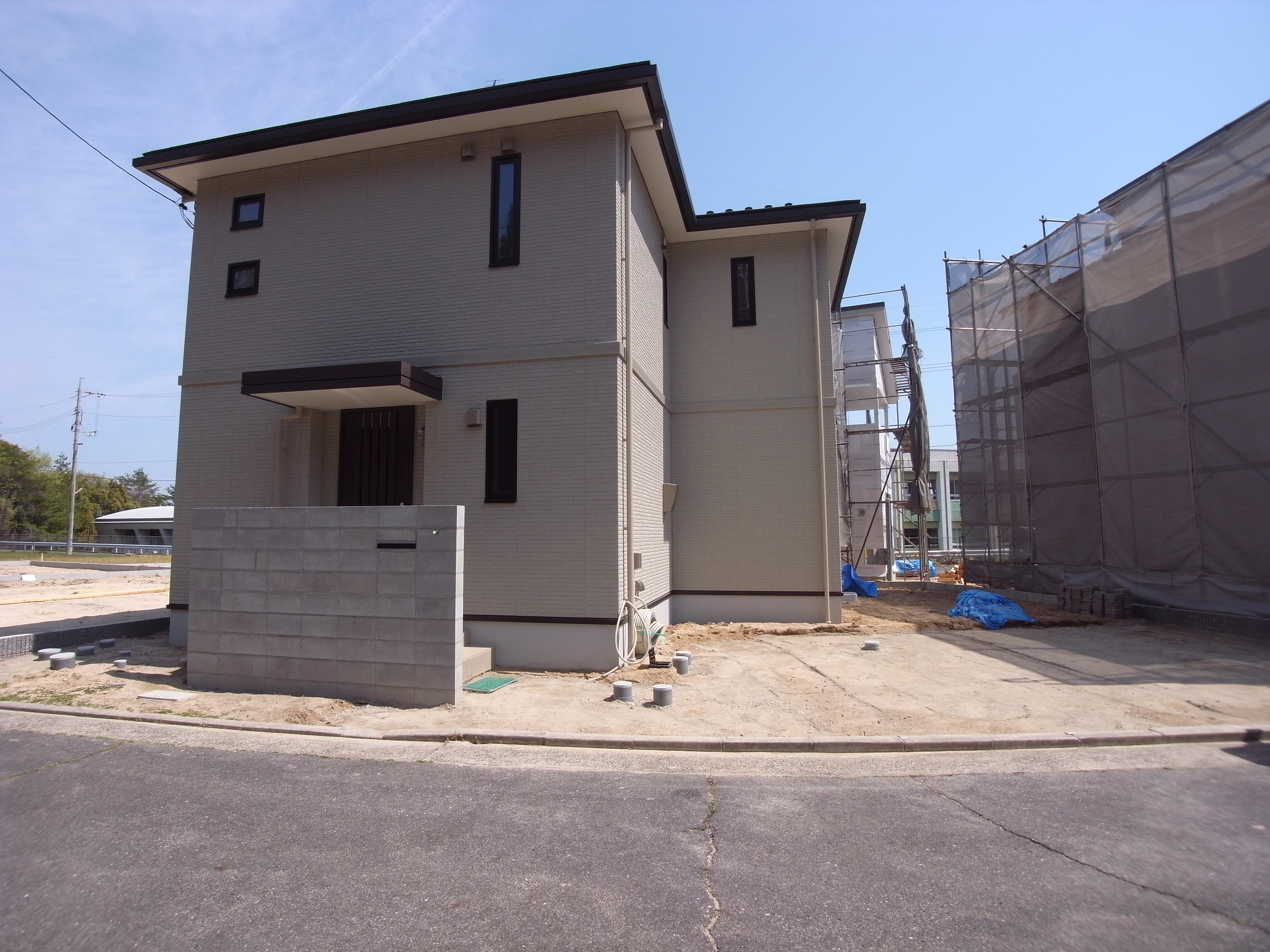新築外構工事スタートしています！　広島市佐伯区　M様邸　新築外構工事