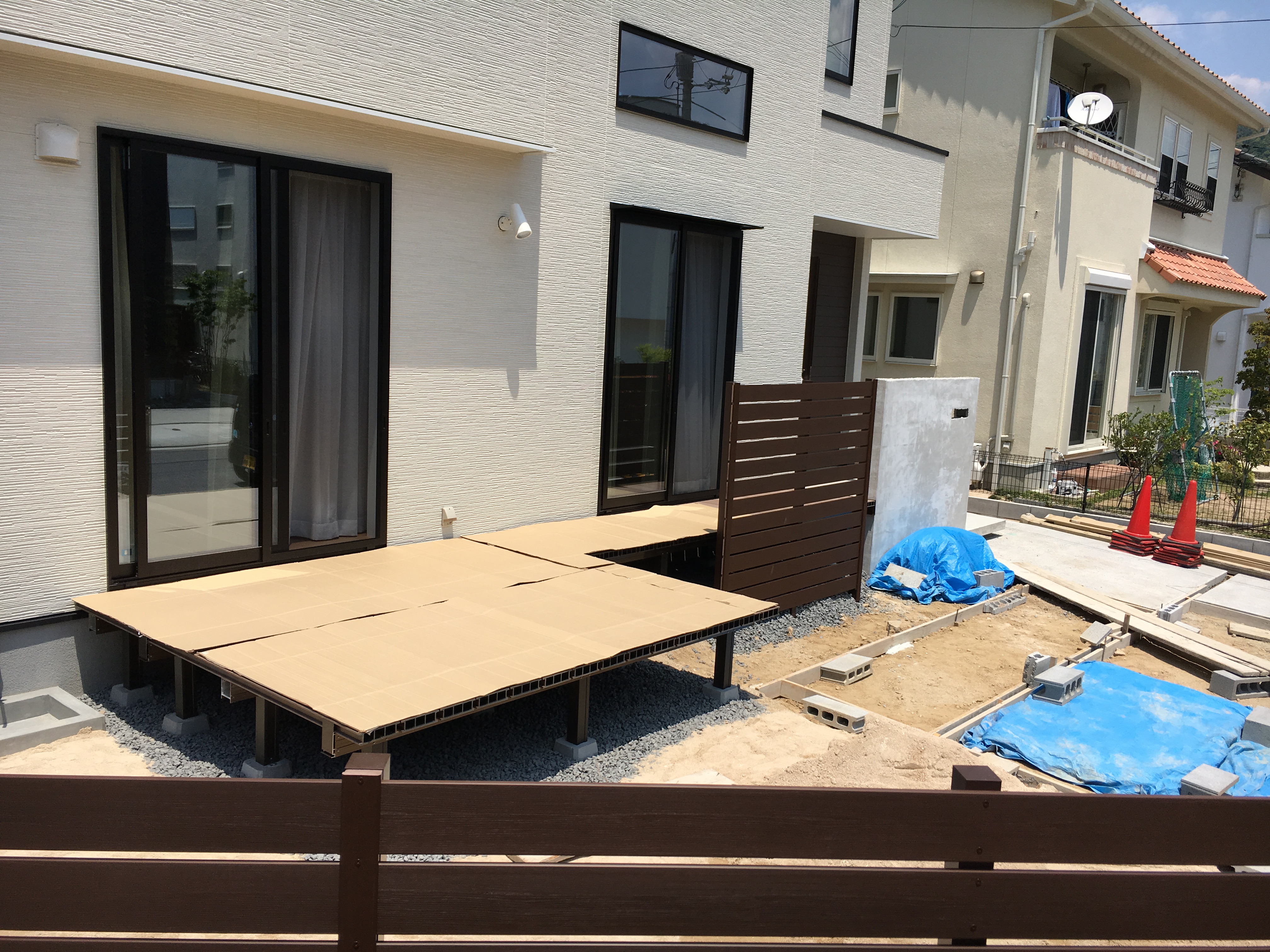 どんどん作業が進んでいます。　広島市安佐南区　Ｉ様邸　新規外構工事