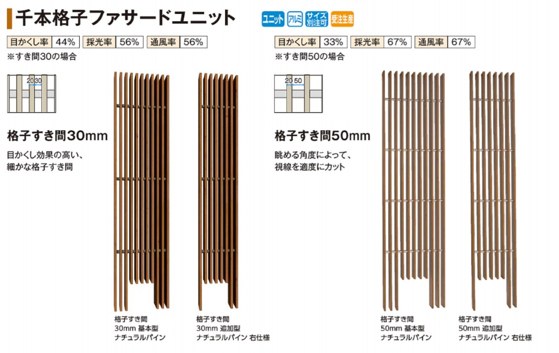 千本格子ファサードユニット2